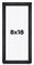 Panoramic Shadow Box 1" Depth Black Picture Frame - UV Acrylic, Backing, Hanging Hardware